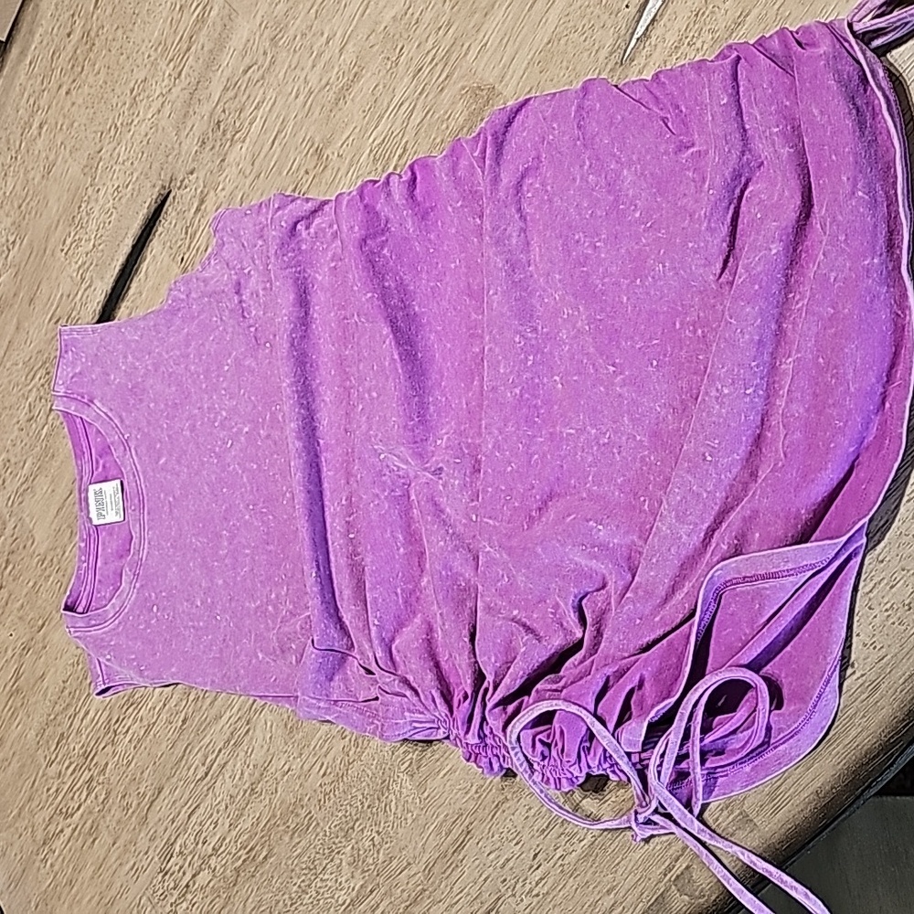 PINK NWOT Victoria's Secret Side Ruched Dress/Cover Up Purple Size Med